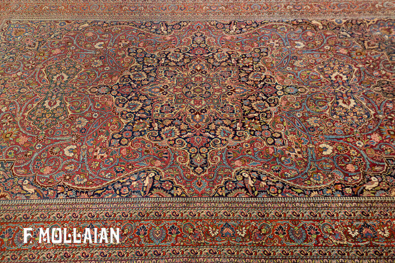 Antique Persian Mashad Rug n°:72628615